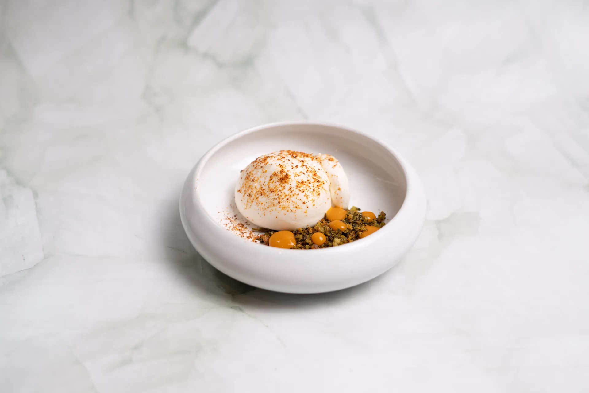 Burrata primavera Origini restaurant italien Paris